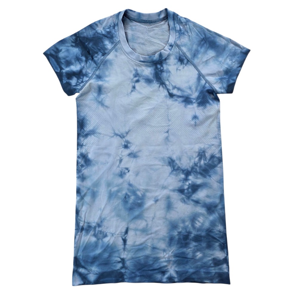 Lululemon Swiftly Tech 2.0 Blue Sky Tie Dye Short Sleeve Top Athletic Running 4‎